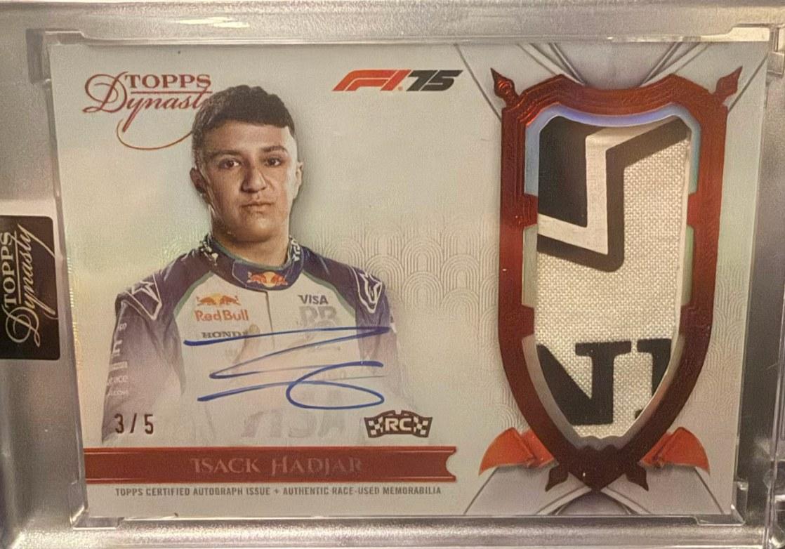 Isack Hadjar · 2025 Topps Dynasty F1 · Autographs Red 3/5